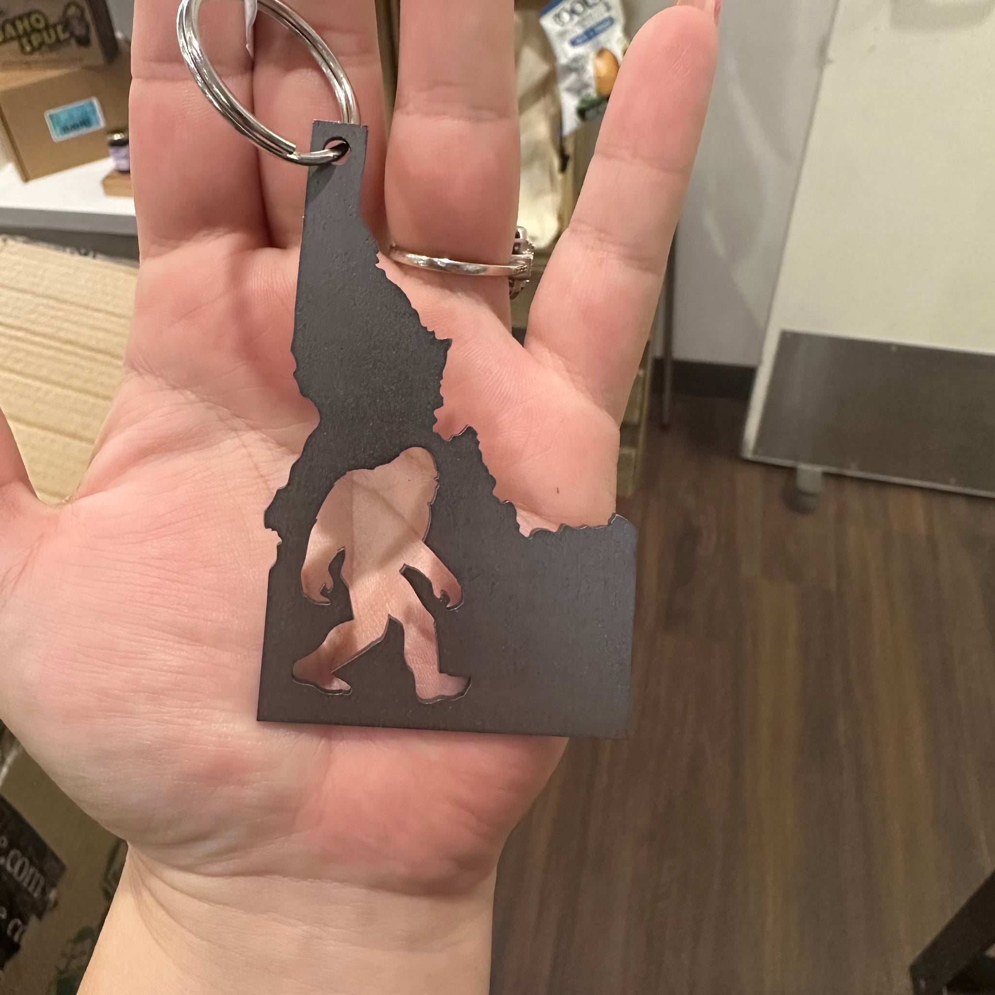 Yeti in Idaho Steel Keychain