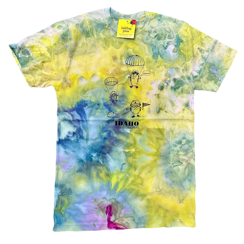 Ice Dyed Idaho Potato Trooper T-shirt, Adult Sizes, Eco Friendly Water based Inks
