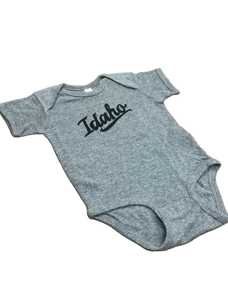 Retro Idaho Onesie, eco-friendly waterbased inks