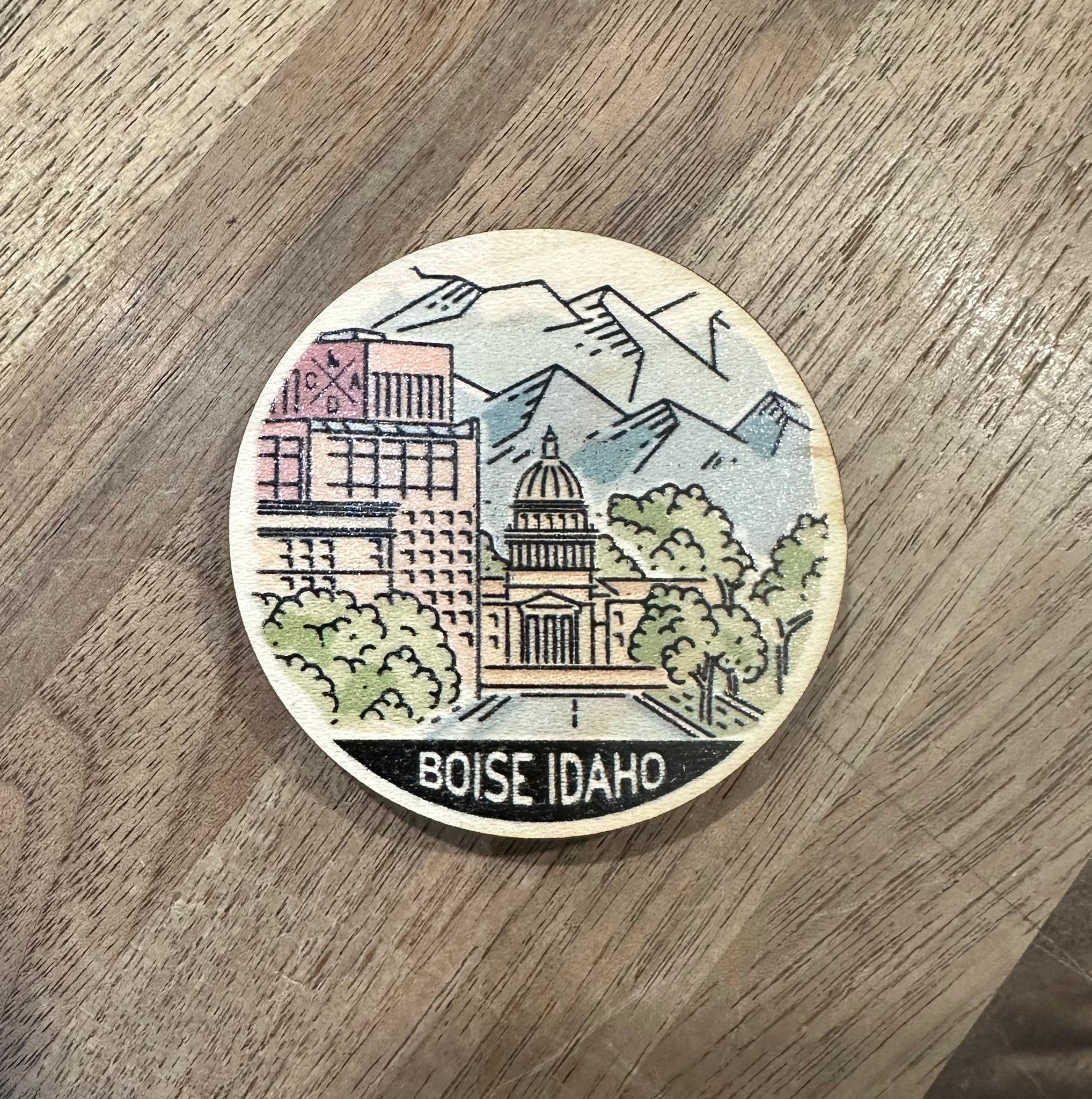 Boise Idaho Capital View Magnet, CDA