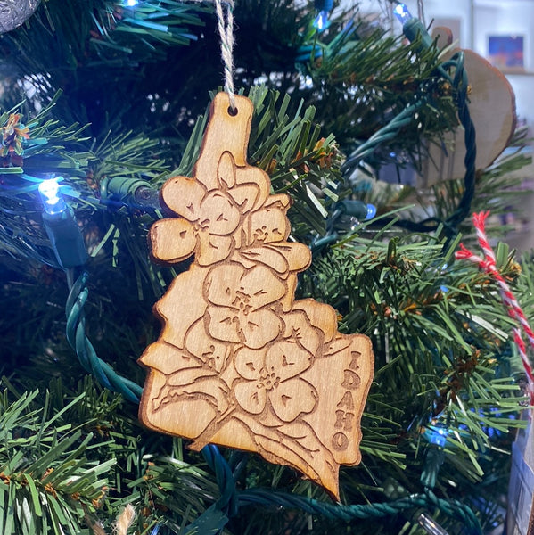 Idaho Syringa Wood Ornament, Idaho’s State Flower!