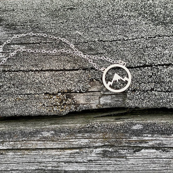 Mountainscape Necklace, Silver or Gold