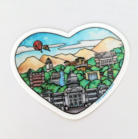3" indoor/outdoor vinyl sticker  - Heart of Boise
