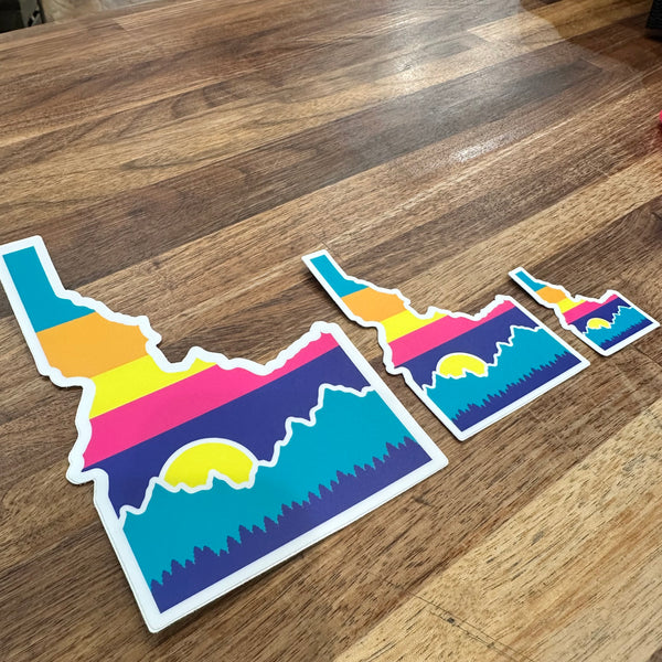 Scenic Neon Idaho Regular Sticker