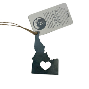 Idaho Heart Steel Ornament