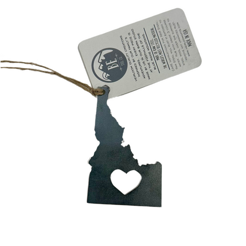 Idaho Heart Steel Ornament
