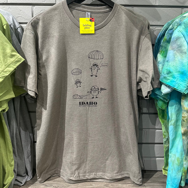 Idaho Potato Trooper T-shirt, Adult Sizes, Eco Friendly Water based Inks