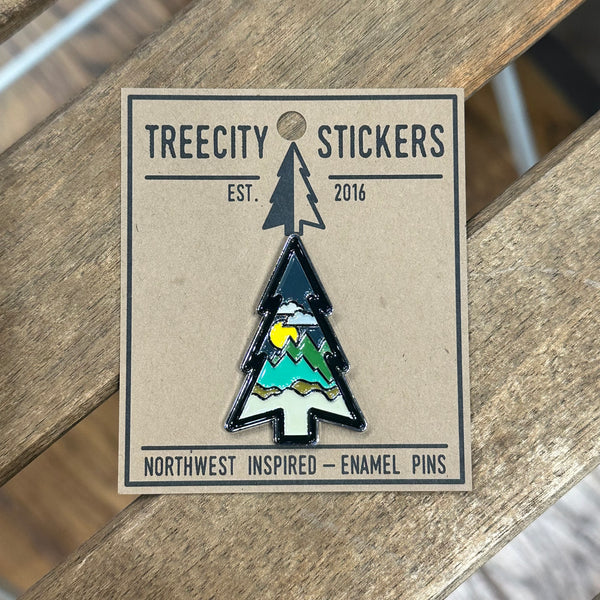 Wilderness Tree Enamel Idaho Pin
