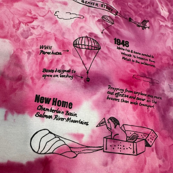 Ice Dyed Idaho Beaver Story Toddler T-shirt, eco-friendly waterbased inks 2T-5T