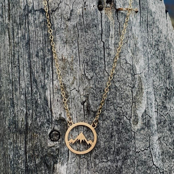 Mountainscape Necklace, Silver or Gold