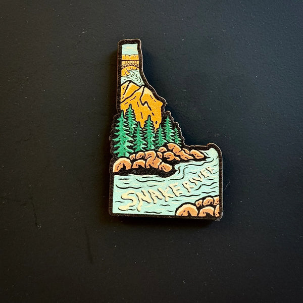 Snake River Idaho Wood Magnet, CDA