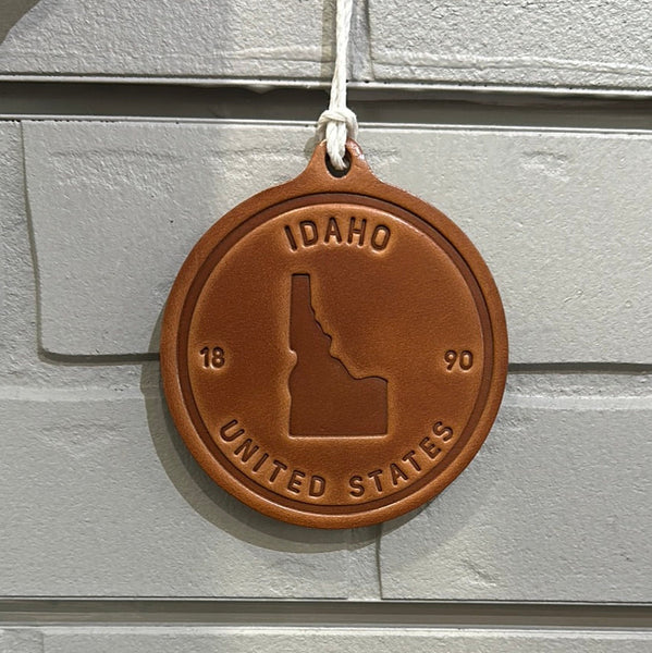 Leather Idaho Ornament