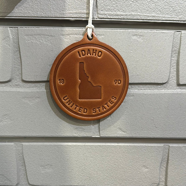Leather Idaho Ornament