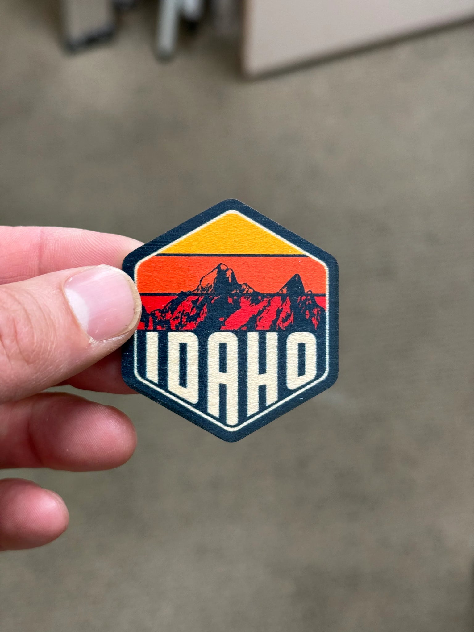 Idaho Wild Mountains Wood Magnet, CDA