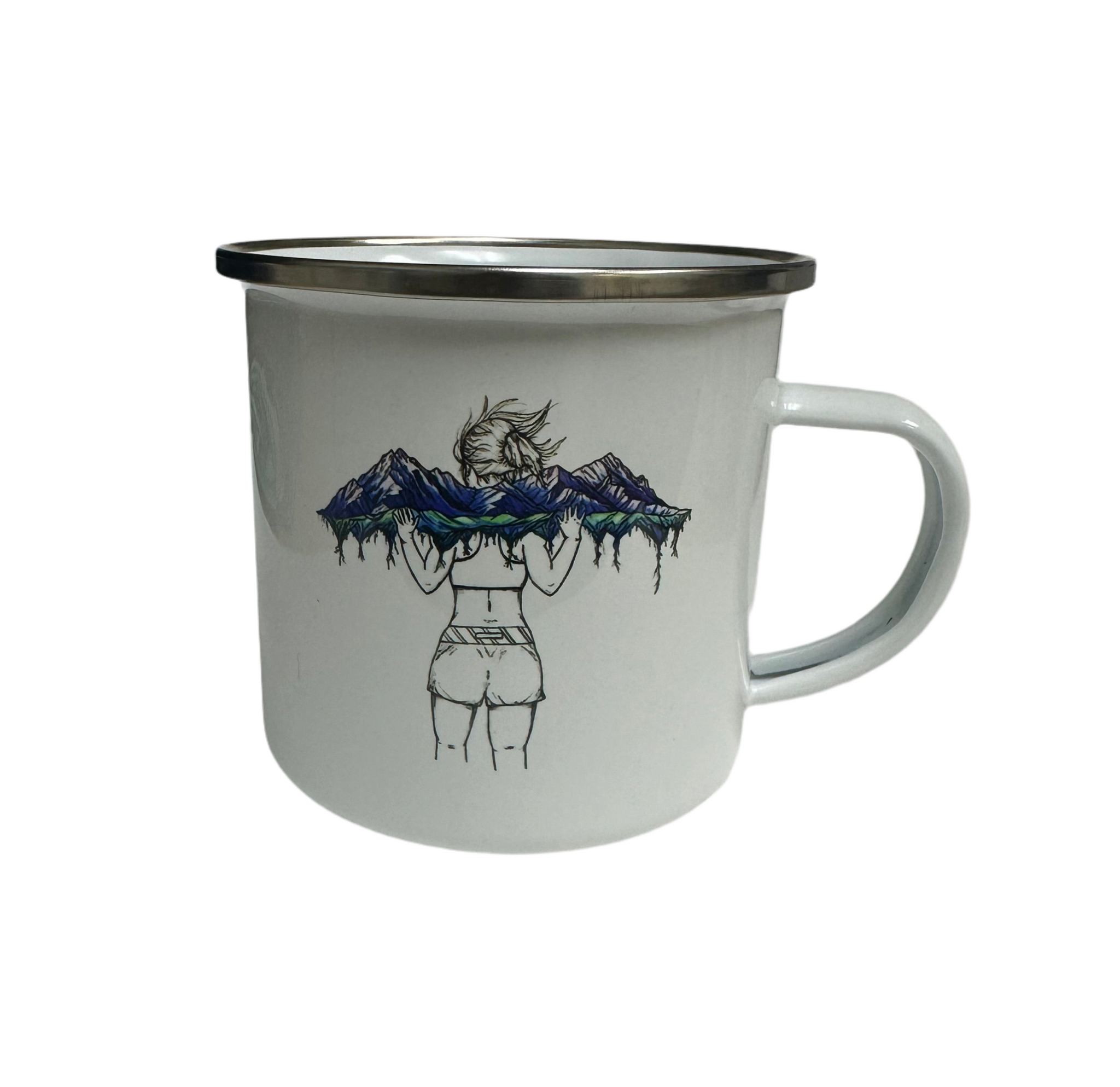 Mountain Girl Enamel Mug