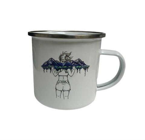 Mountain Girl Enamel Mug