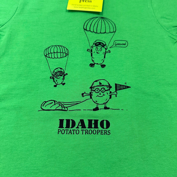 Toddler Idaho Potato Troopers T-Shirt, Eco Friendly Water based inks, Toddler Sizes