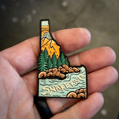 Snake River Idaho Wood Magnet, CDA