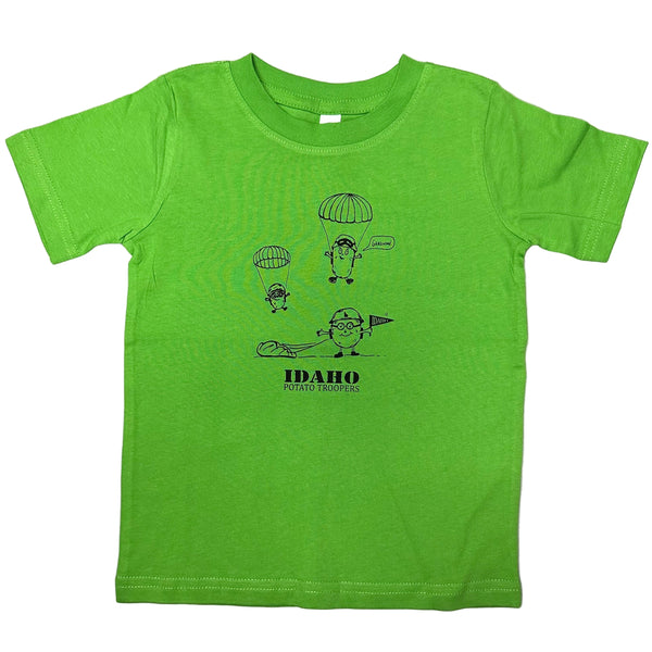Toddler Idaho Potato Troopers T-Shirt, Eco Friendly Water based inks, Toddler Sizes