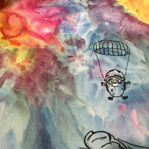 Ice Dyed Idaho Potato Trooper T-shirt, Adult Sizes, Eco Friendly Water based Inks