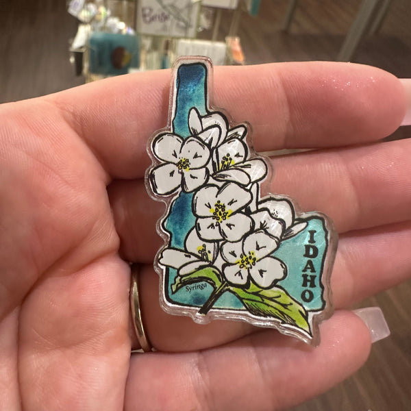Acrylic Idaho Syringa Magnet