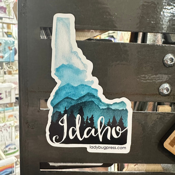 Idaho Mountain and Tree Full Color Magnet