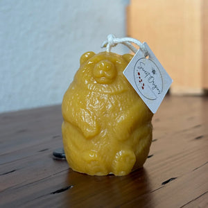 Chunky Bear Beeswax Candle 2oz