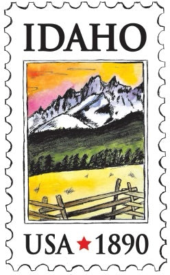 Idaho "Postage Stamp" Sticker