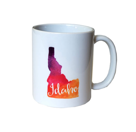 Idaho Ceramic MUG, watercolor