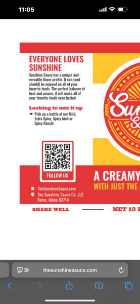 Sunshine Sauce, Vegan and Gluten Free