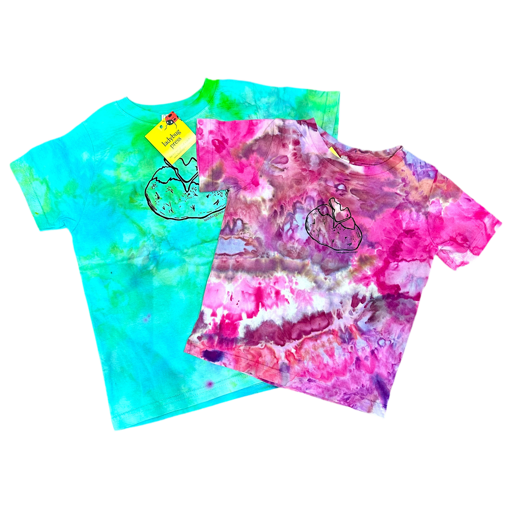 Ice Dyed Toddler Idaho Spud T-shirt. Eco-friendly waterbased inks, toddler sizes