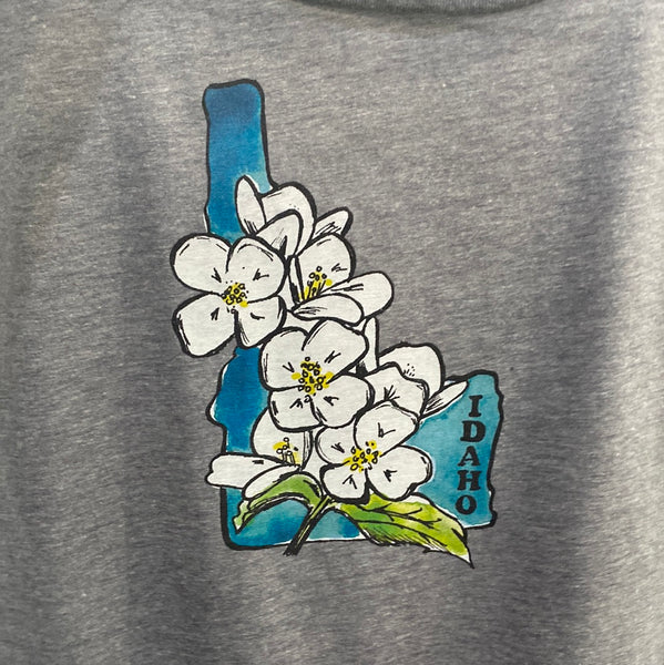 Idaho Syringa Tshirt, eco-friendly waterbased inks