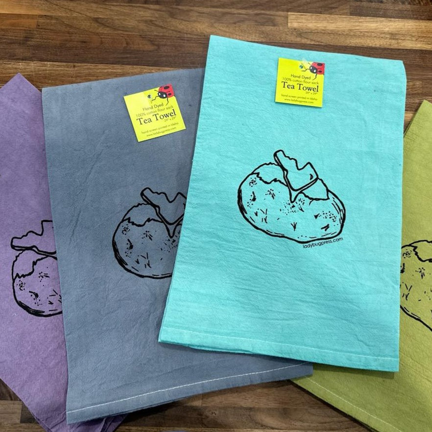 Dyed Idaho Spud “Baked Potato” Tea Towel