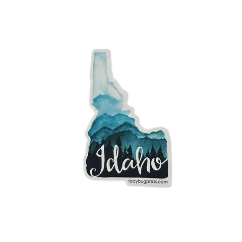 Idaho Mountain and Tree Full Color Magnet