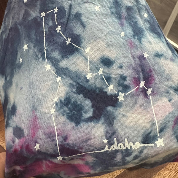 Ice Dyed Produce Bag with Print.