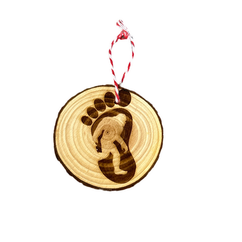 ORN Big Foot Foot Ornament live edge