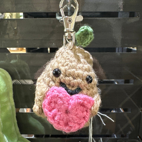 Crocheted Potato Keychain