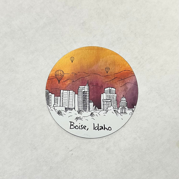 Boise Skyline Full Color Flat Magnet