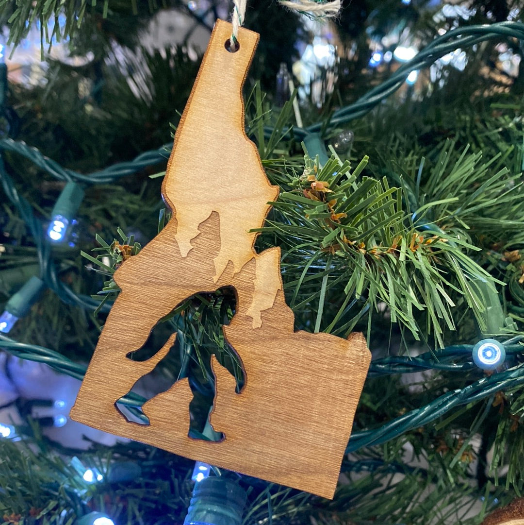 Idaho Yeti Wood Ornament, Two Styles!