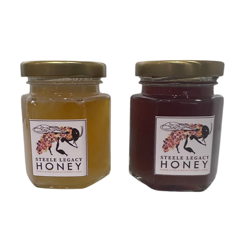 Steele Honey Mini 3oz Jar TSA Approved, Sweet Clover or Wildflower