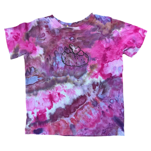 Ice Dyed Toddler Idaho Spud T-shirt. Eco-friendly waterbased inks, toddler sizes
