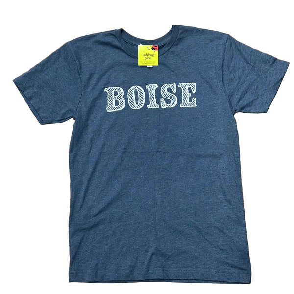 Vintage BOISE T-shirt, eco-friendly waterbased inks
