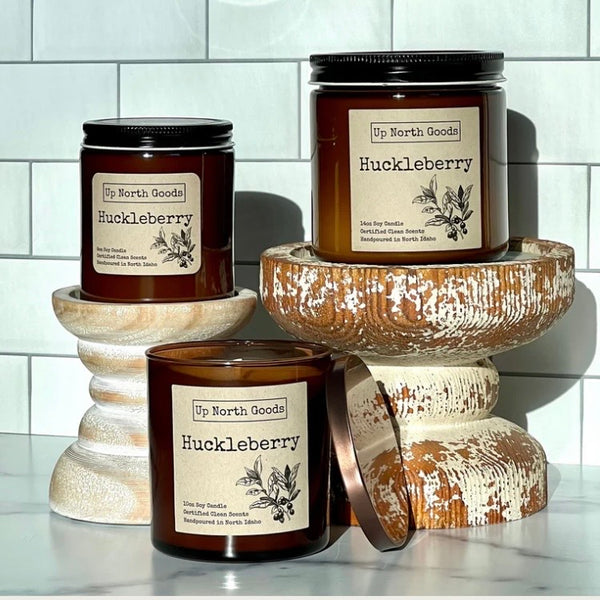 Up North Goods 14oz Soy Candles, Assorted Scents Including Huckleberry