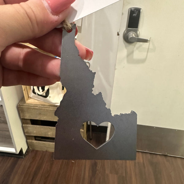 Idaho Heart Steel Ornament