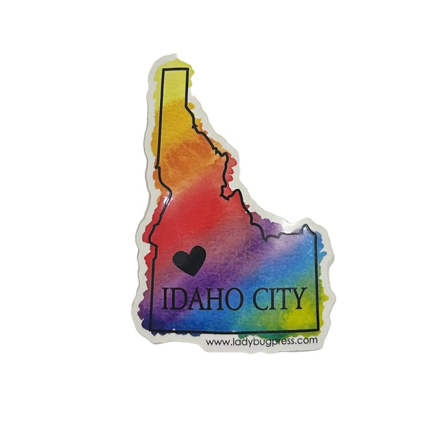 Rainbow Idaho City Sticker