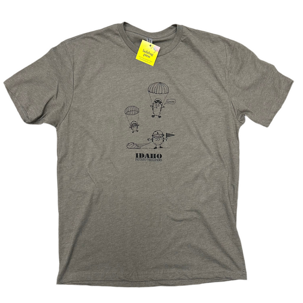 Idaho Potato Trooper T-shirt, Adult Sizes, Eco Friendly Water based Inks