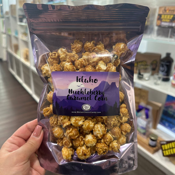 Idaho Huckleberry Caramel Corn, Weiser Candy Co.