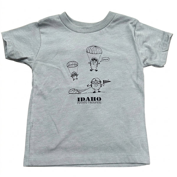 Toddler Idaho Potato Troopers T-Shirt, Eco Friendly Water based inks, Toddler Sizes