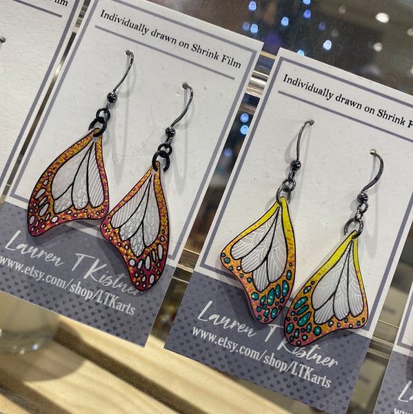 Lauren T Kistner Arts - Butterfly Dangle Earrings