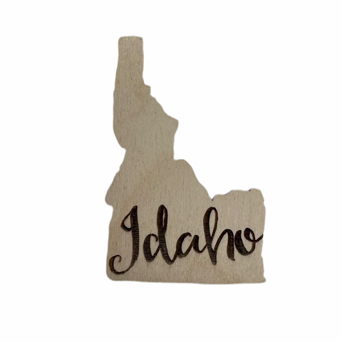 Idaho Script, Wood Magnet
